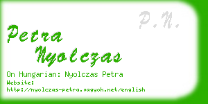 petra nyolczas business card